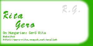 rita gero business card